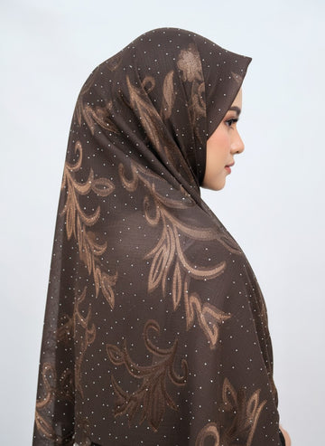 Chiffon Broosha Nug Stole #445 (12pcs pack)