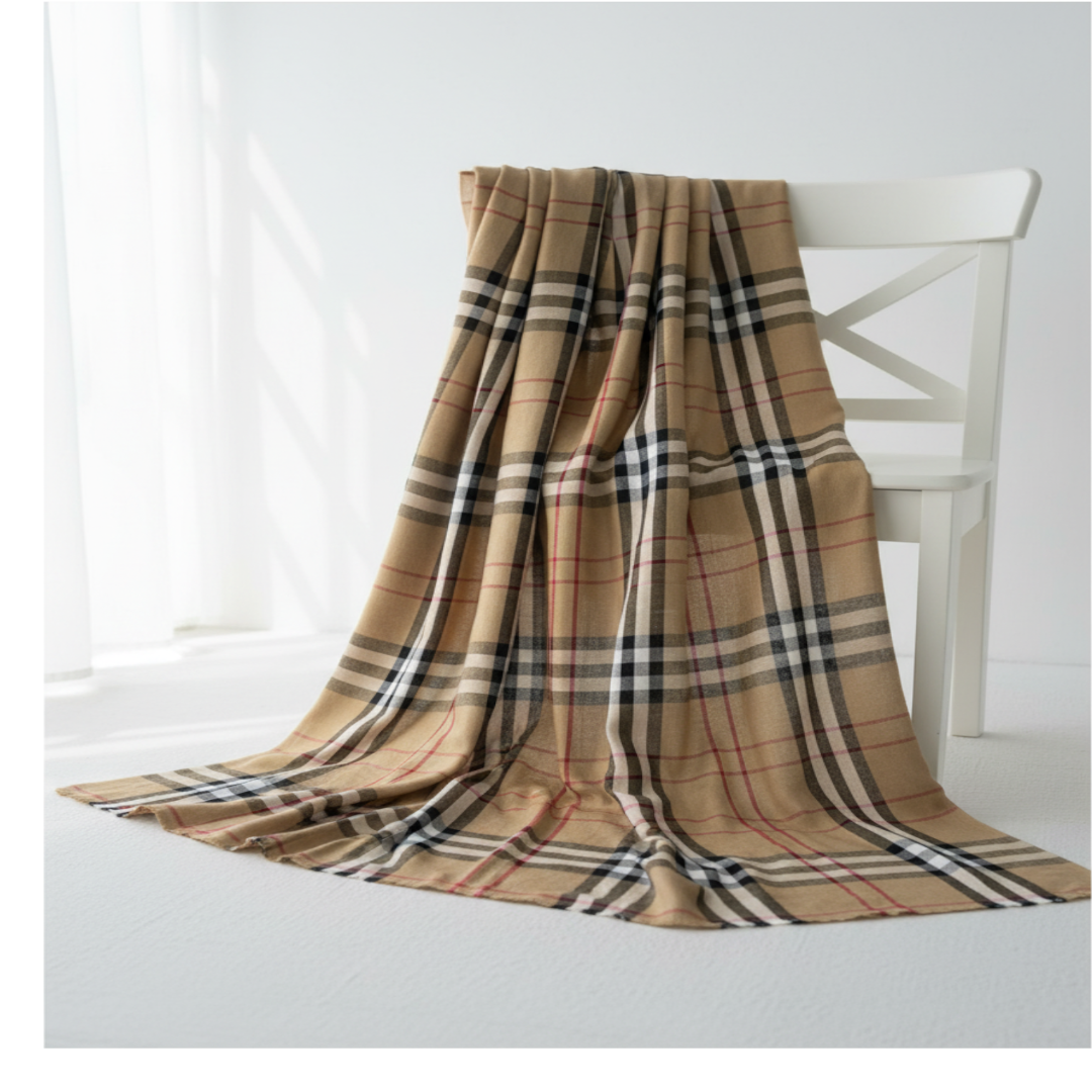 Checkered Viscose Stole, 12-piece wholesale pack, Rayyan Hijab Store - photo 1