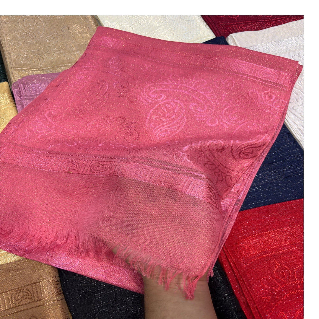 Lawn Jacquard Zari Stole, 12-piece wholesale pack, Rayyan Hijab Store - photo 1