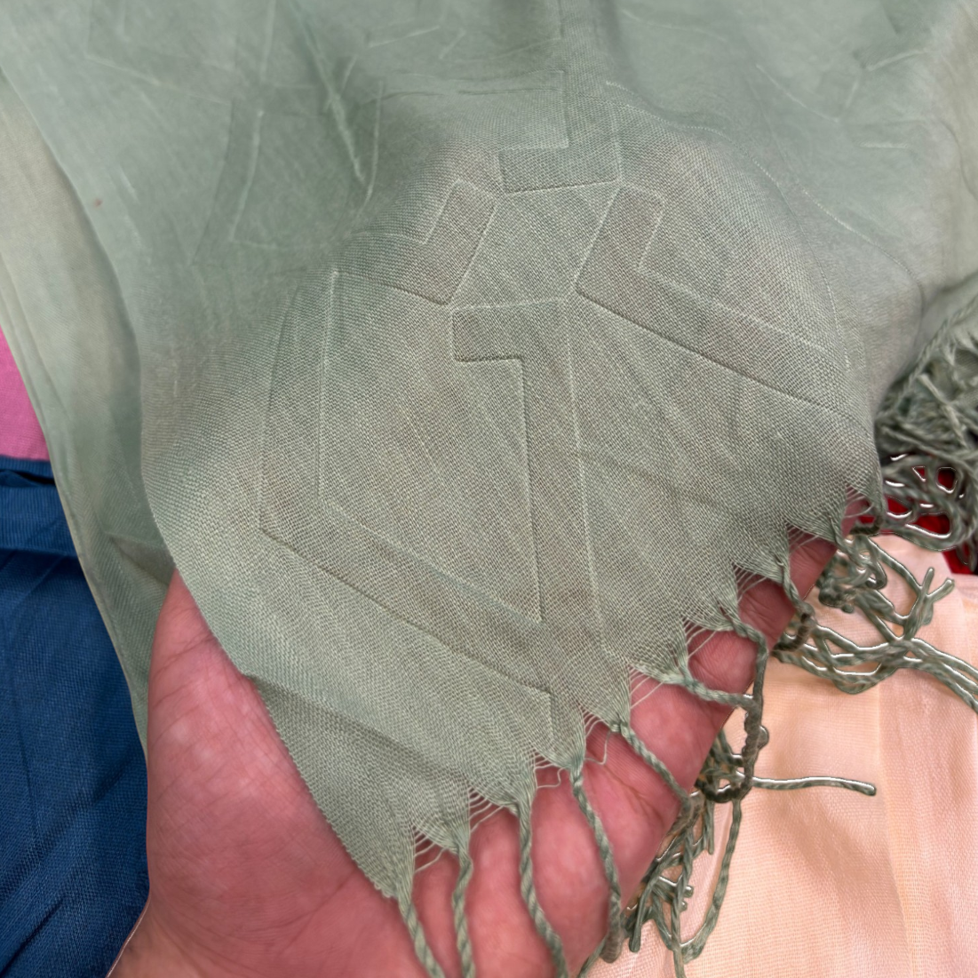 Embossed Pashmina #Sc13, 12-piece wholesale pack, Rayyan Hijab Store - photo 1