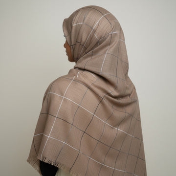 Lawn Slubbed Check #424, 12-piece wholesale pack, Rayyan Hijab Store - photo 1