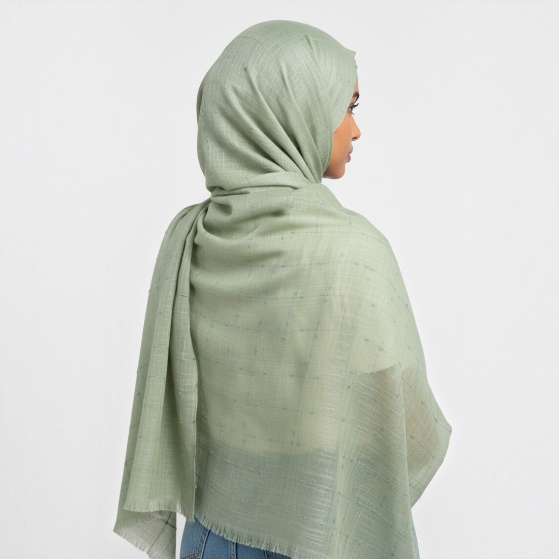 Lawn Slubbed Check #424, 12-piece wholesale pack, Rayyan Hijab Store - photo 1