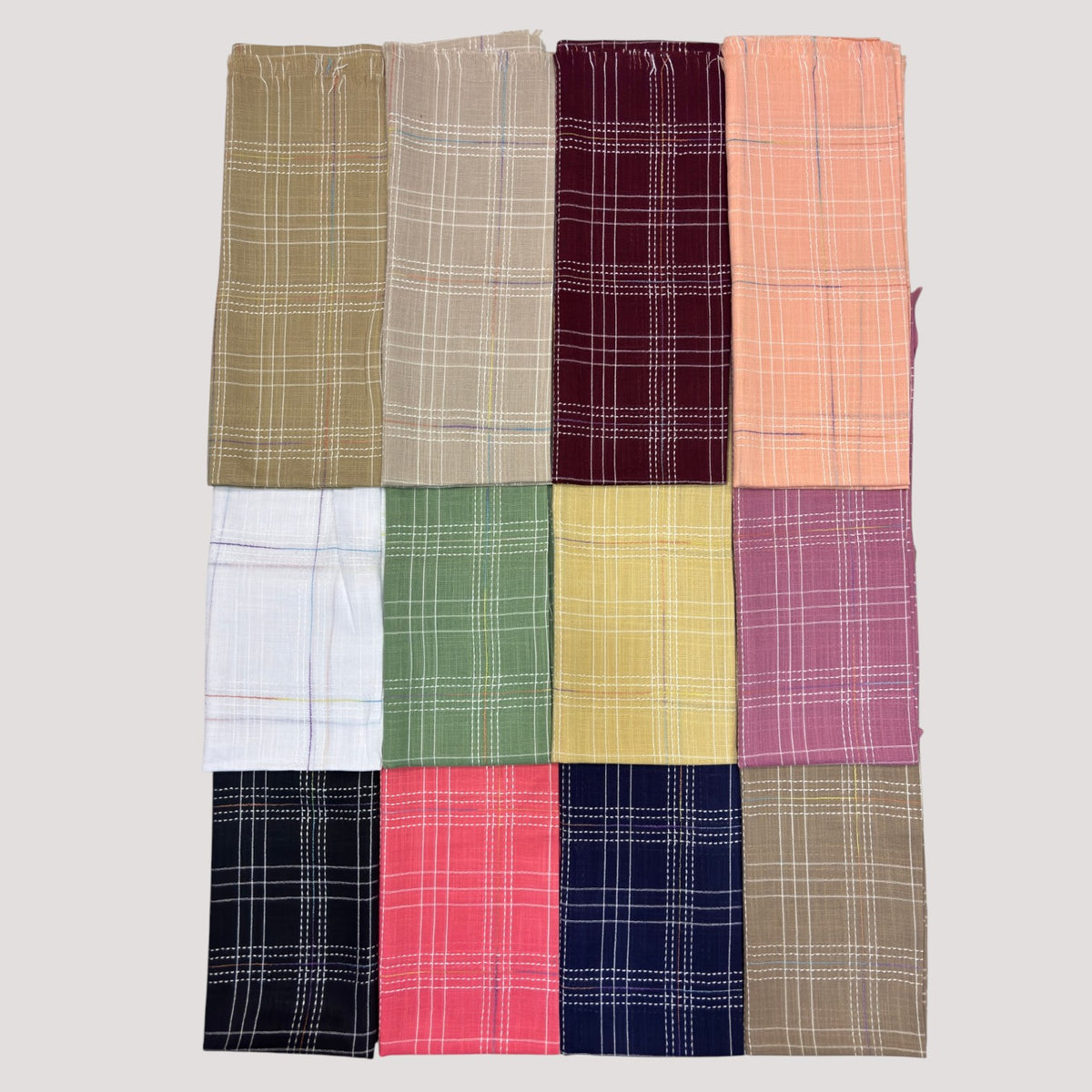 Lawn Slubbed Check #424, 12-piece wholesale pack, Rayyan Hijab Store - photo 3