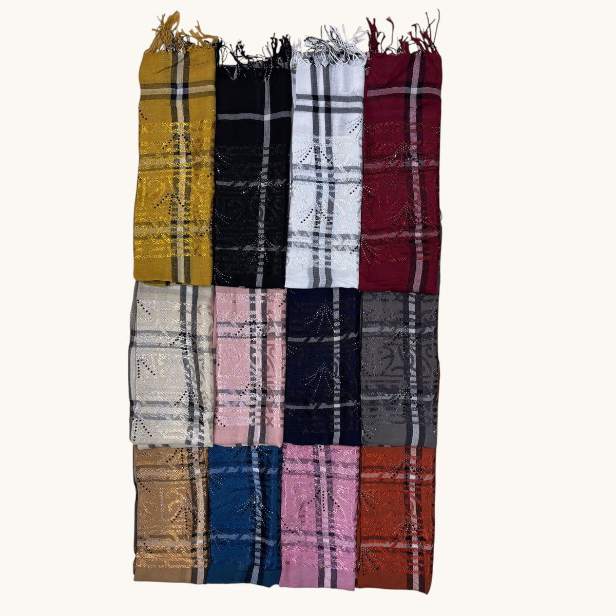Checkered Nug Pallu #526, 12-piece wholesale pack, Rayyan Hijab Store - photo 5
