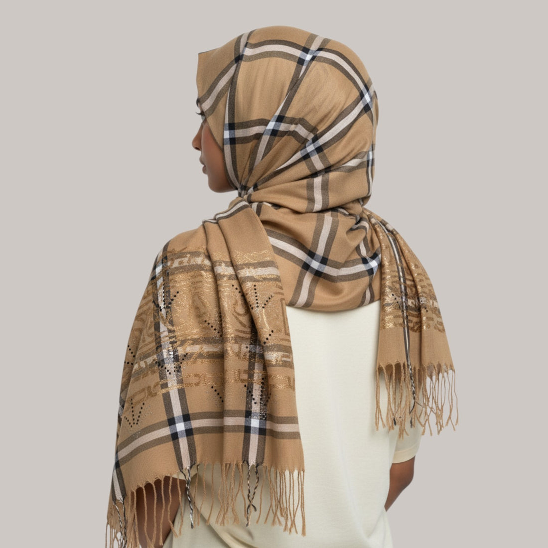 Checkered Nug Pallu #526, 12-piece wholesale pack, Rayyan Hijab Store - photo 1