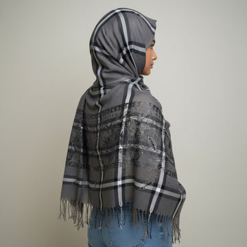 Checkered Nug Pallu #526, 12-piece wholesale pack, Rayyan Hijab Store - photo 1