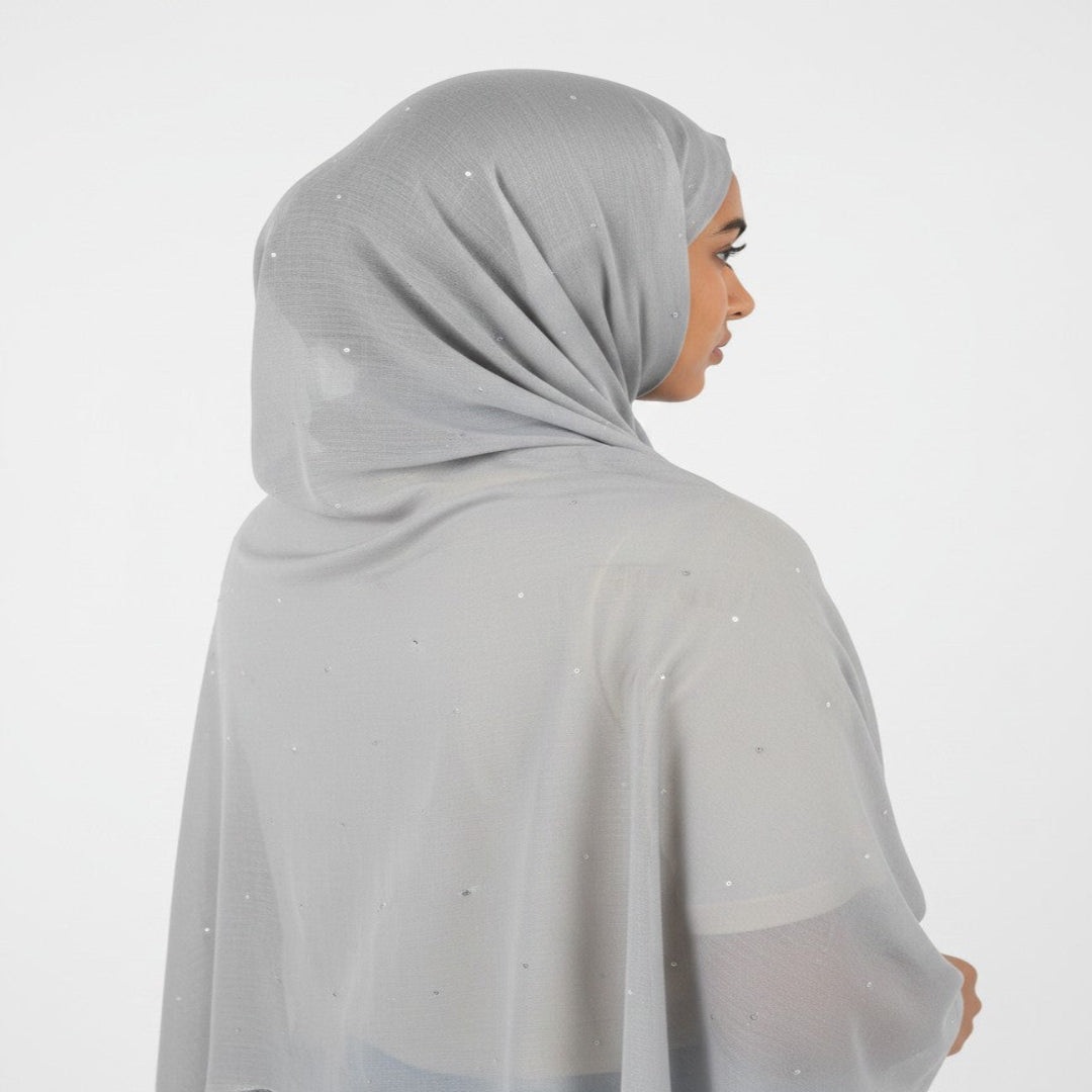 Lawn Sequence Stole #490, 12-piece wholesale pack, Rayyan Hijab Store - photo 1