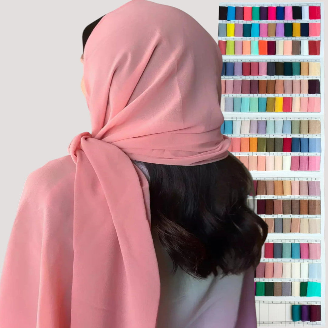 Plain Chiffon Imported Scarf #461, wholesale, Rayyan Hijab Store - photo 1