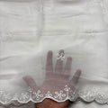 Chikankari embroidery chiffon dupatta design code 681-D1