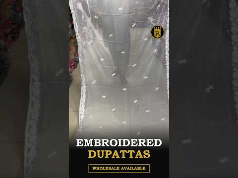 Video of embroidered Bamberg chiffon dupatta designs from Rayyan Hijab Store